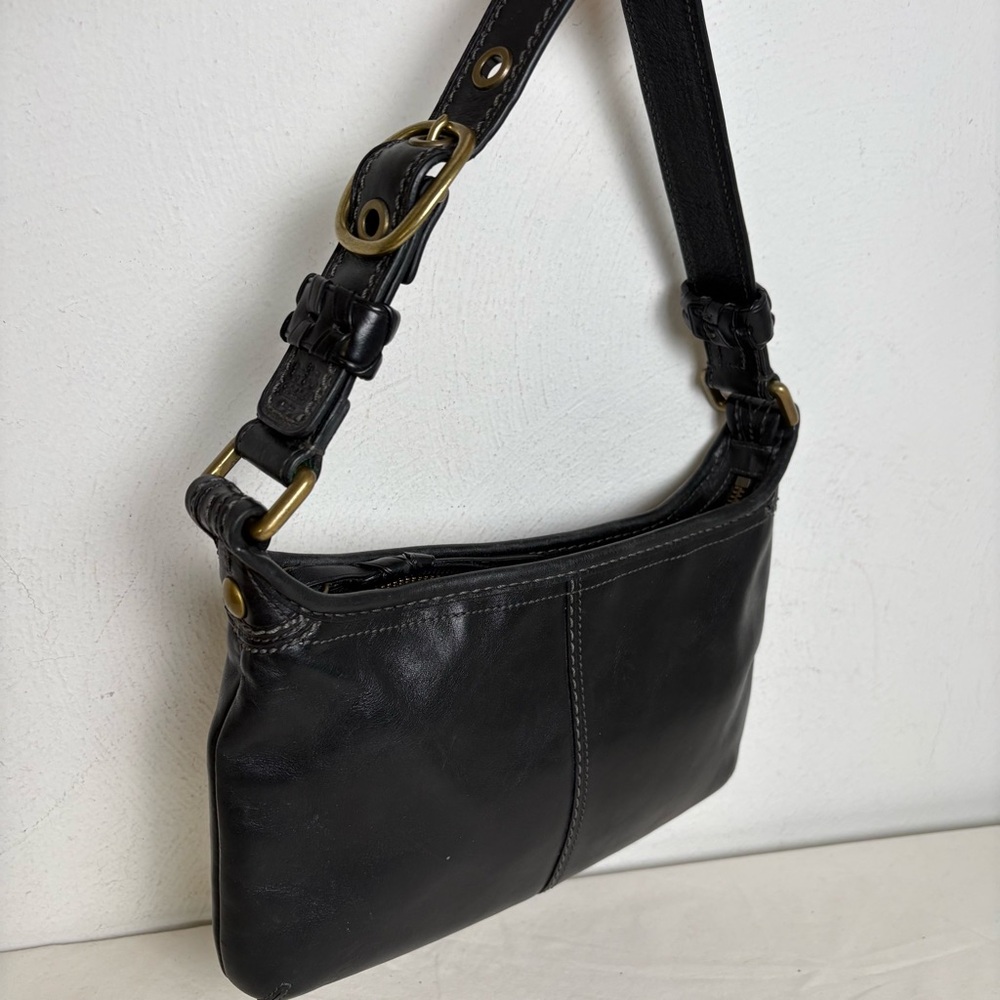 Coach 11415 Vintage Bleecker Bleeker Tattersall Leather Hobo Shoulder Bag Purse - Picture 4 of 12